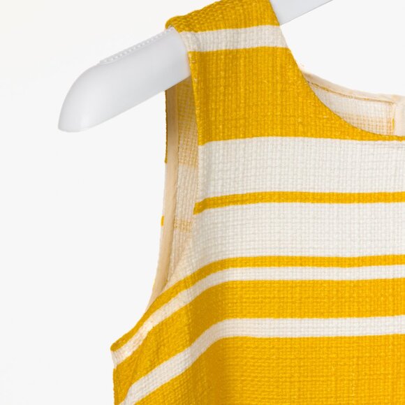 Dolce & Gabbana SS/13 Yellow and White Striped Jacquard Sleeveless Mini Dress - Picture 5 of 9